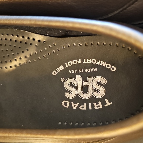 SAS Metro Pewter Leather Loafer With Horsebit Detail - Picture 11 of 16